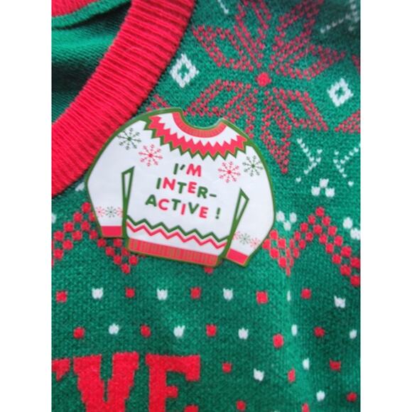 Rockin' Around Woman’s Christmas Interactive Sweater XXL New - Picture 3 of 9